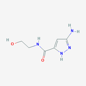 3-amino-N-(2-hydroxyethyl)-1H-pyrazole-5-carboxamide - 