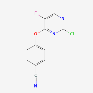 4-((2-Chloro-5-fluoropyrimidin-4-yl)oxy)benzonitrile - 