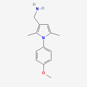 ([1-(4-Methoxyphenyl)-2,5-dimethyl-1H-pyrrol-3-YL]methyl)amine - 938121-64-3