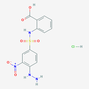 2-{[(4-Hydrazino-3-nitrophenyl)sulfonyl]amino}benzoic acid hydrochloride - 