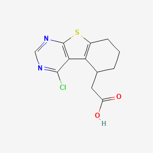 2-{3-Chloro-8-thia-4,6-diazatricyclo[7.4.0.0,2,7]trideca-1(9),2,4,6-tetraen-13-yl}acetic acid - 