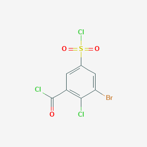 3-Bromo-2-chloro-5-(chlorosulfonyl)benzoyl chloride - 