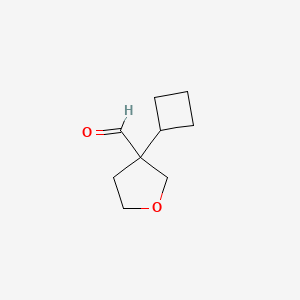 3-Cyclobutyloxolane-3-carbaldehyde - 