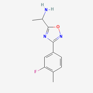 1-[3-(3-Fluoro-4-methylphenyl)-1,2,4-oxadiazol-5-yl]ethan-1-amine - 
