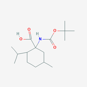 1-{[(Tert-butoxy)carbonyl]amino}-5-methyl-2-(propan-2-yl)cyclohexane-1-carboxylic acid - 