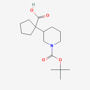 1-{1-[(Tert-butoxy)carbonyl]piperidin-3-yl}cyclopentane-1-carboxylic acid - 