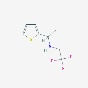 [1-(Thiophen-2-YL)ethyl](2,2,2-trifluoroethyl)amine - 
