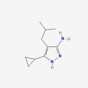 3-cyclopropyl-4-(2-methylpropyl)-1H-pyrazol-5-amine - 
