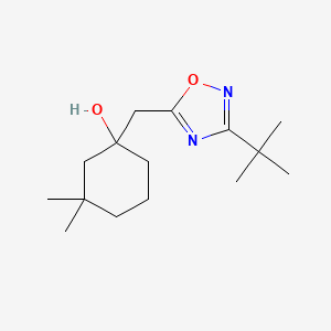 1-[(3-tert-Butyl-1,2,4-oxadiazol-5-yl)methyl]-3,3-dimethylcyclohexan-1-ol - 