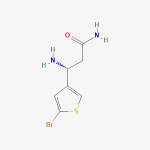 (3R)-3-Amino-3-(5-bromothiophen-3-yl)propanamide - 