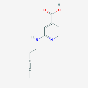 2-[(Pent-3-yn-1-yl)amino]pyridine-4-carboxylic acid - 