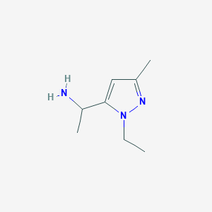 1-(1-ethyl-3-methyl-1H-pyrazol-5-yl)ethan-1-amine - 