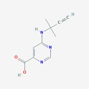 6-[(2-Methylbut-3-yn-2-yl)amino]pyrimidine-4-carboxylic acid - 