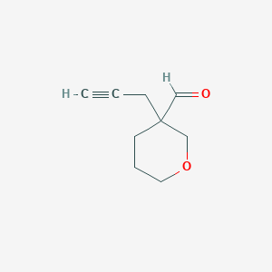 3-(Prop-2-yn-1-yl)oxane-3-carbaldehyde - 