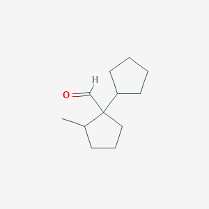1-Cyclopentyl-2-methylcyclopentane-1-carbaldehyde - 