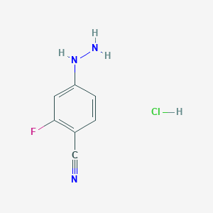 2-Fluoro-4-hydrazinylbenzonitrile hydrochloride - 