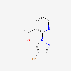1-[2-(4-Bromo-1H-pyrazol-1-yl)pyridin-3-yl]ethan-1-one - 