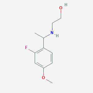 2-{[1-(2-Fluoro-4-methoxyphenyl)ethyl]amino}ethan-1-ol - 