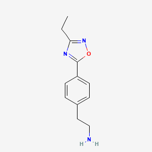 2-[4-(3-Ethyl-1,2,4-oxadiazol-5-yl)phenyl]ethan-1-amine - 