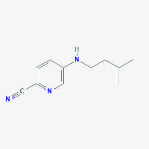 5-[(3-Methylbutyl)amino]pyridine-2-carbonitrile - 