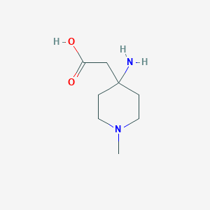 2-(4-Amino-1-methylpiperidin-4-yl)acetic acid - 