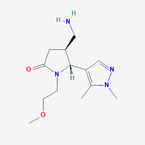 (4S,5R)-4-(Aminomethyl)-5-(1,5-dimethyl-1H-pyrazol-4-yl)-1-(2-methoxyethyl)pyrrolidin-2-one - 