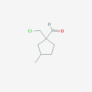 1-(Chloromethyl)-3-methylcyclopentane-1-carbaldehyde - 