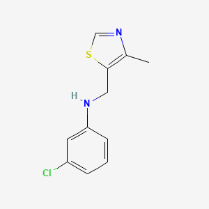 3-chloro-N-((4-methylthiazol-5-yl)methyl)aniline - 