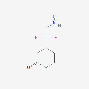 3-(2-Amino-1,1-difluoroethyl)cyclohexan-1-one - 