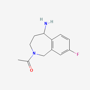 1-(5-Amino-8-fluoro-2,3,4,5-tetrahydro-1H-2-benzazepin-2-yl)ethan-1-one - 
