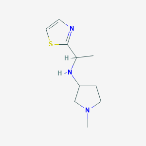 1-methyl-N-[1-(1,3-thiazol-2-yl)ethyl]pyrrolidin-3-amine - 