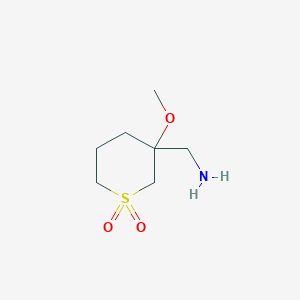 3-(Aminomethyl)-3-methoxy-1lambda6-thiane-1,1-dione - 