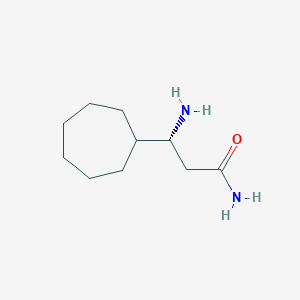 (3R)-3-Amino-3-cycloheptylpropanamide - 