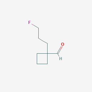 1-(3-Fluoropropyl)cyclobutane-1-carbaldehyde - 