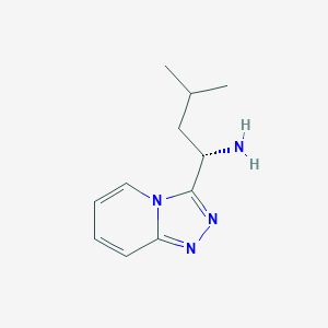 (1S)-3-methyl-1-{[1,2,4]triazolo[4,3-a]pyridin-3-yl}butan-1-amine - 