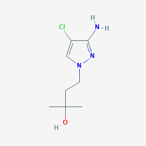 4-(3-amino-4-chloro-1H-pyrazol-1-yl)-2-methylbutan-2-ol - 