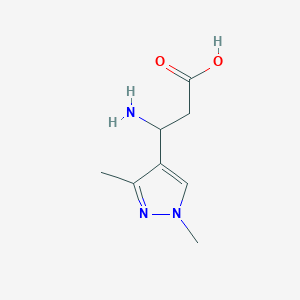 3-amino-3-(1,3-dimethyl-1H-pyrazol-4-yl)propanoic acid - 