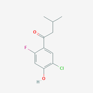 1-(5-Chloro-2-fluoro-4-hydroxyphenyl)-3-methylbutan-1-one - 