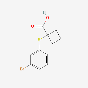 1-((3-Bromophenyl)thio)cyclobutane-1-carboxylic acid - 