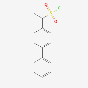 1-(4-Phenylphenyl)ethane-1-sulfonyl chloride - 