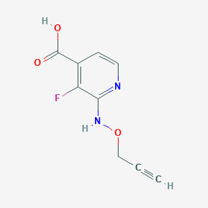 3-Fluoro-2-[(prop-2-yn-1-yloxy)amino]pyridine-4-carboxylic acid - 