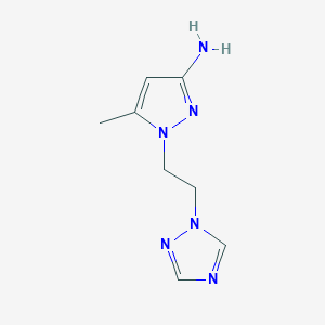 5-Methyl-1-[2-(1H-1,2,4-triazol-1-yl)ethyl]-1H-pyrazol-3-amine - 