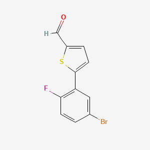 5-(5-Bromo-2-fluorophenyl)thiophene-2-carbaldehyde - 