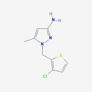 1-[(3-Chlorothiophen-2-yl)methyl]-5-methyl-1H-pyrazol-3-amine - 
