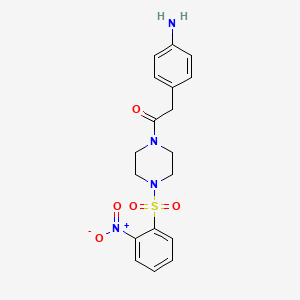 2-(4-Aminophenyl)-1-[4-(2-nitrobenzenesulfonyl)piperazin-1-yl]ethan-1-one - 