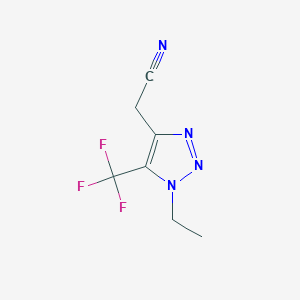 2-[1-Ethyl-5-(trifluoromethyl)-1H-1,2,3-triazol-4-yl]acetonitrile - 