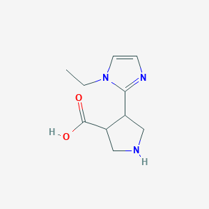 4-(1-Ethyl-1H-imidazol-2-yl)pyrrolidine-3-carboxylic acid - 