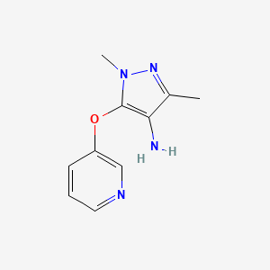 1,3-Dimethyl-5-(pyridin-3-yloxy)-1h-pyrazol-4-amine - 