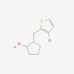 2-[(3-Bromothiophen-2-yl)methyl]cyclopentan-1-ol - 