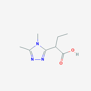 2-(Dimethyl-4H-1,2,4-triazol-3-yl)butanoic acid - 